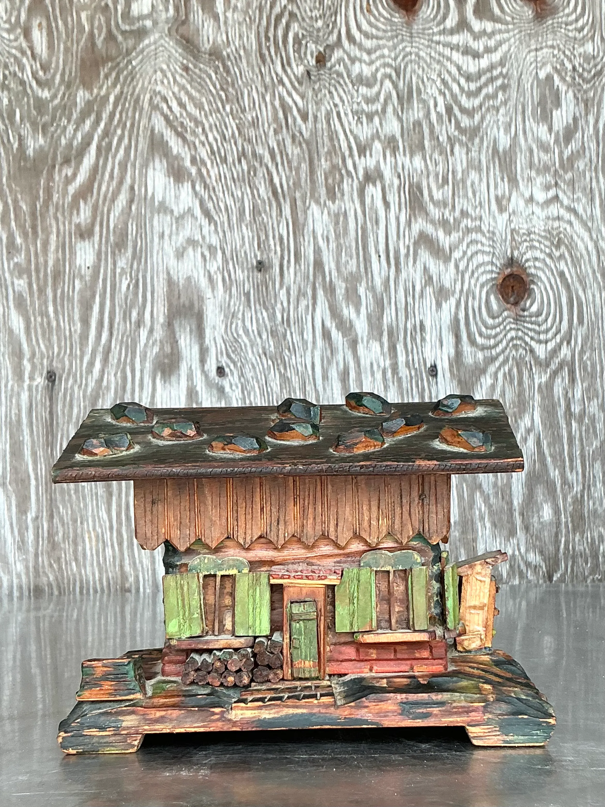 Vintage Boho Hand Made Log Cabin Box — additional photo 3