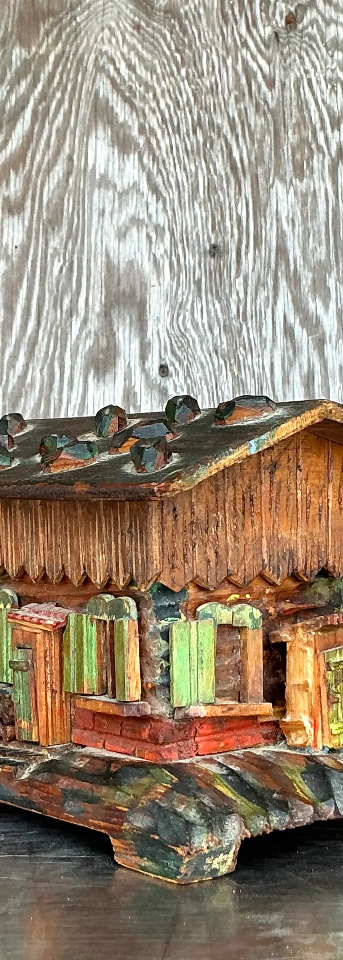Vintage Boho Hand Made Log Cabin Box — additional photo 4