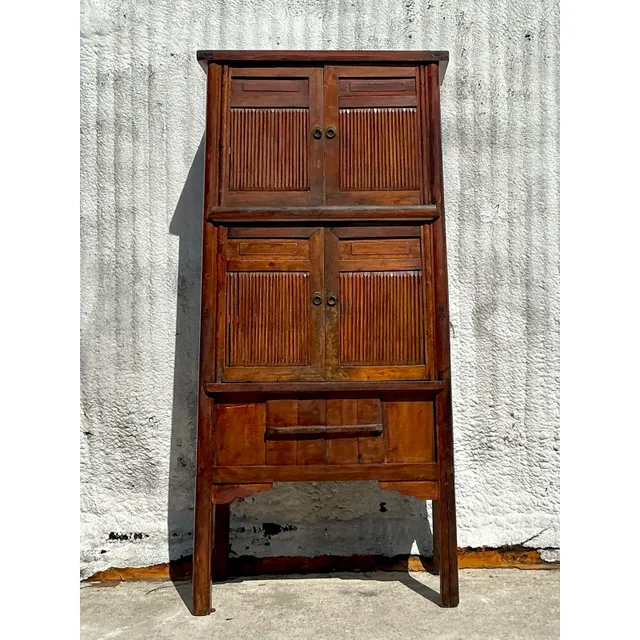Vintage Boho Teak Tall Cabinet — additional photo 3