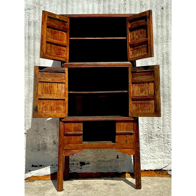 Vintage Boho Teak Tall Cabinet — additional photo 4
