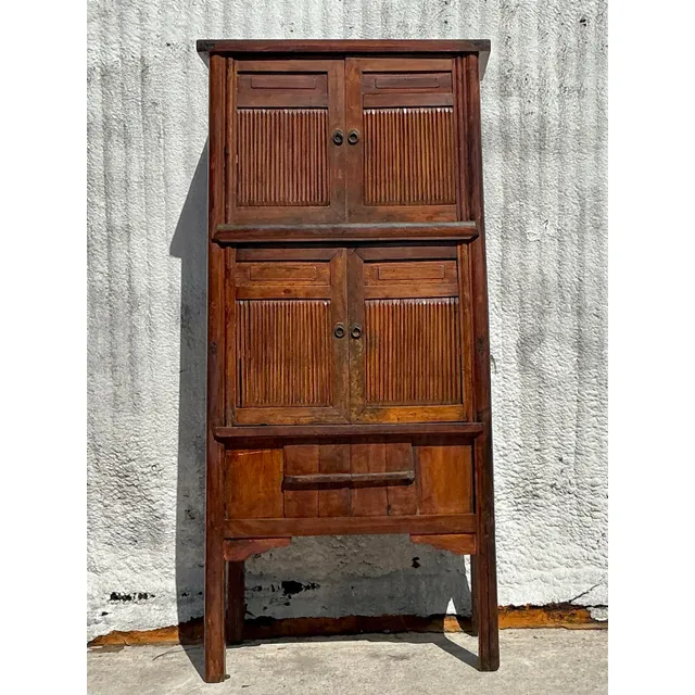 Vintage Boho Teak Tall Cabinet — additional photo 7