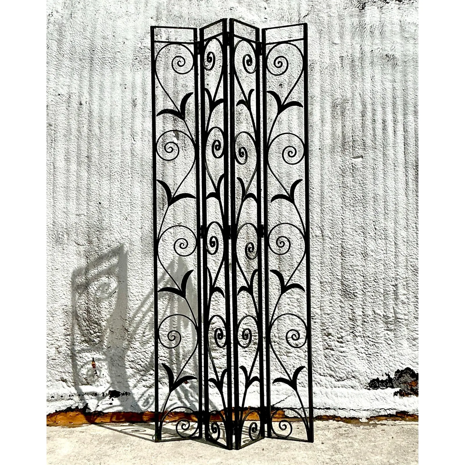 Vintage Art Deco Wrought Iron Screen — additional photo 1