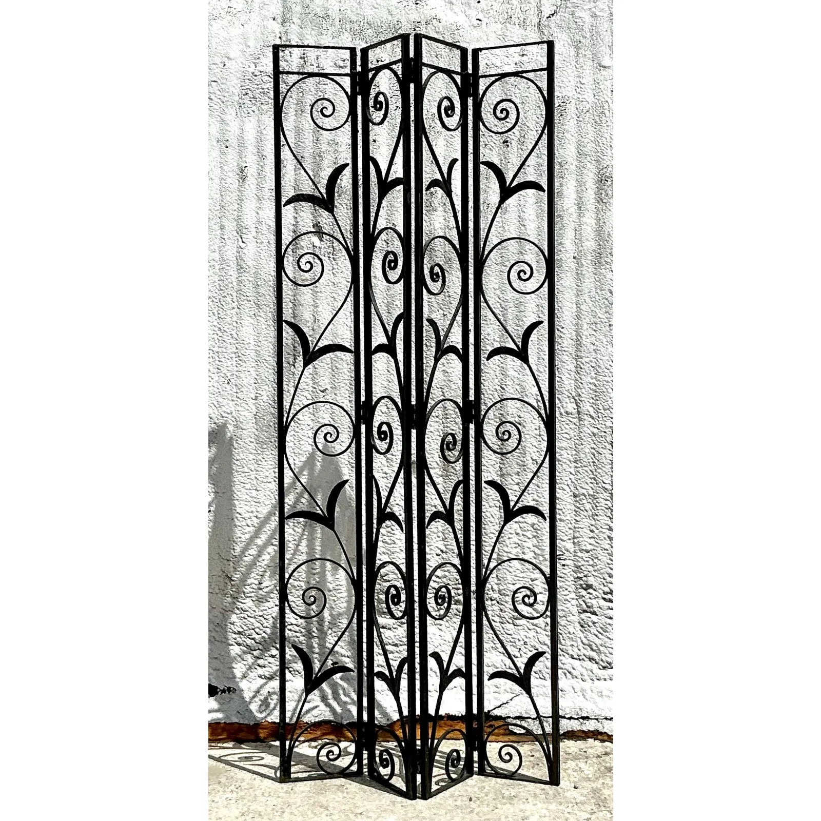 Vintage Art Deco Wrought Iron Screen — additional photo 2