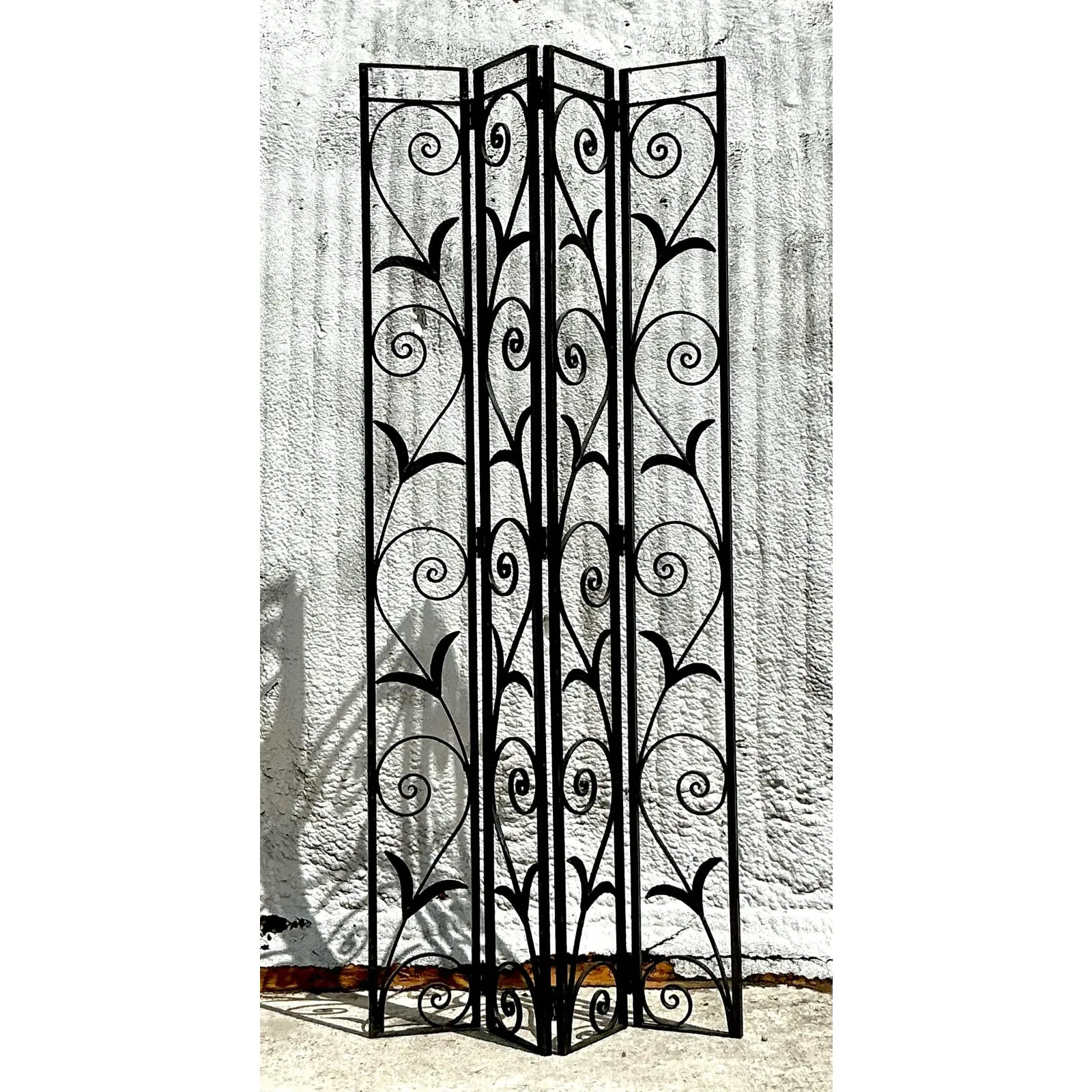 Vintage Art Deco Wrought Iron Screen — additional photo 3