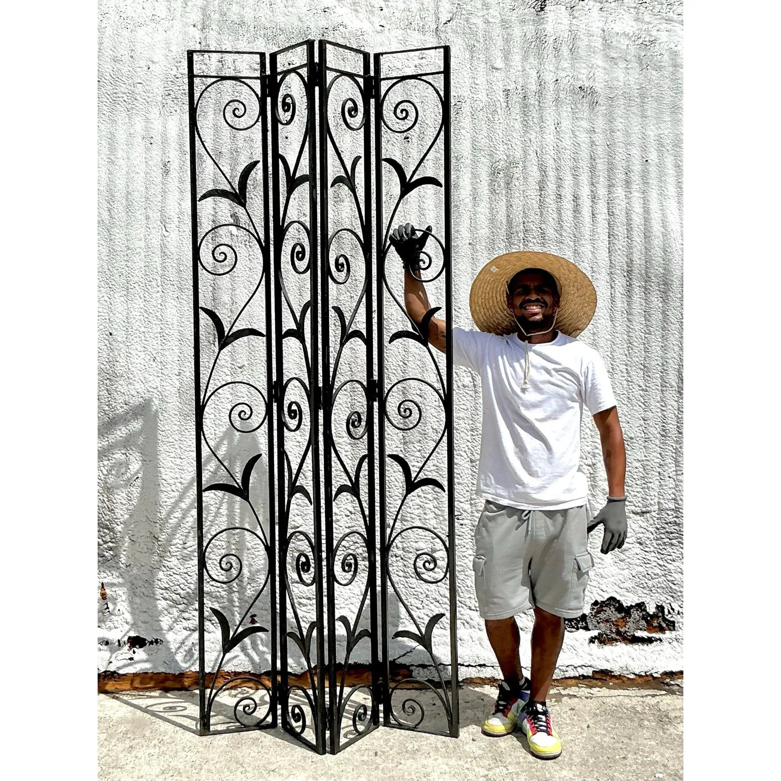 Vintage Art Deco Wrought Iron Screen — additional photo 7