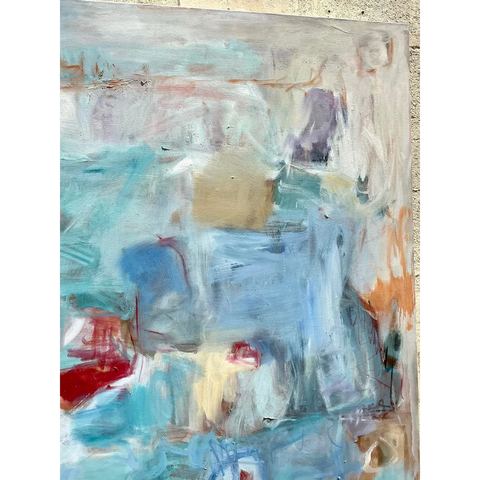 Vintage Boho Monumental Original Abstract Oil on Canvas — additional photo 6