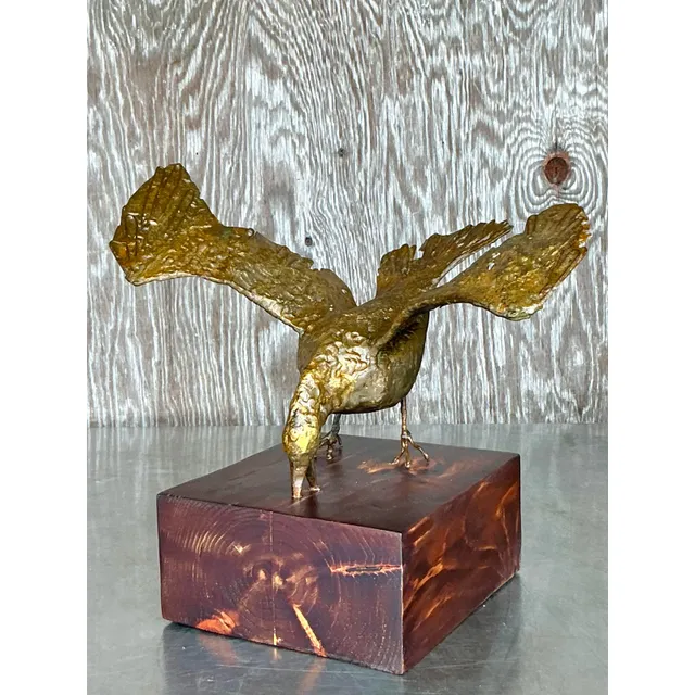 Vintage Boho Gilt Tipped Bird Sculpture — additional photo 2