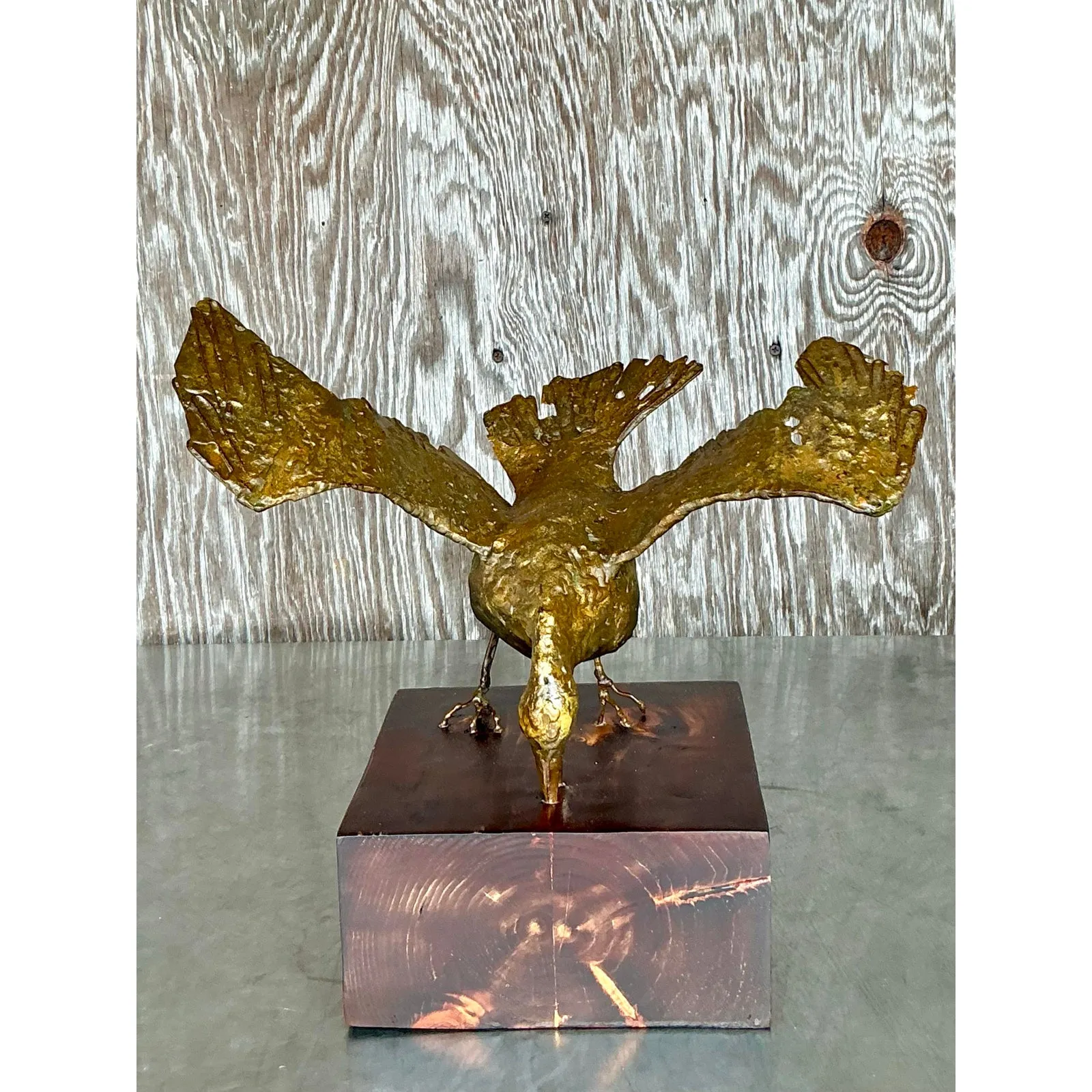 Vintage Boho Gilt Tipped Bird Sculpture — additional photo 3