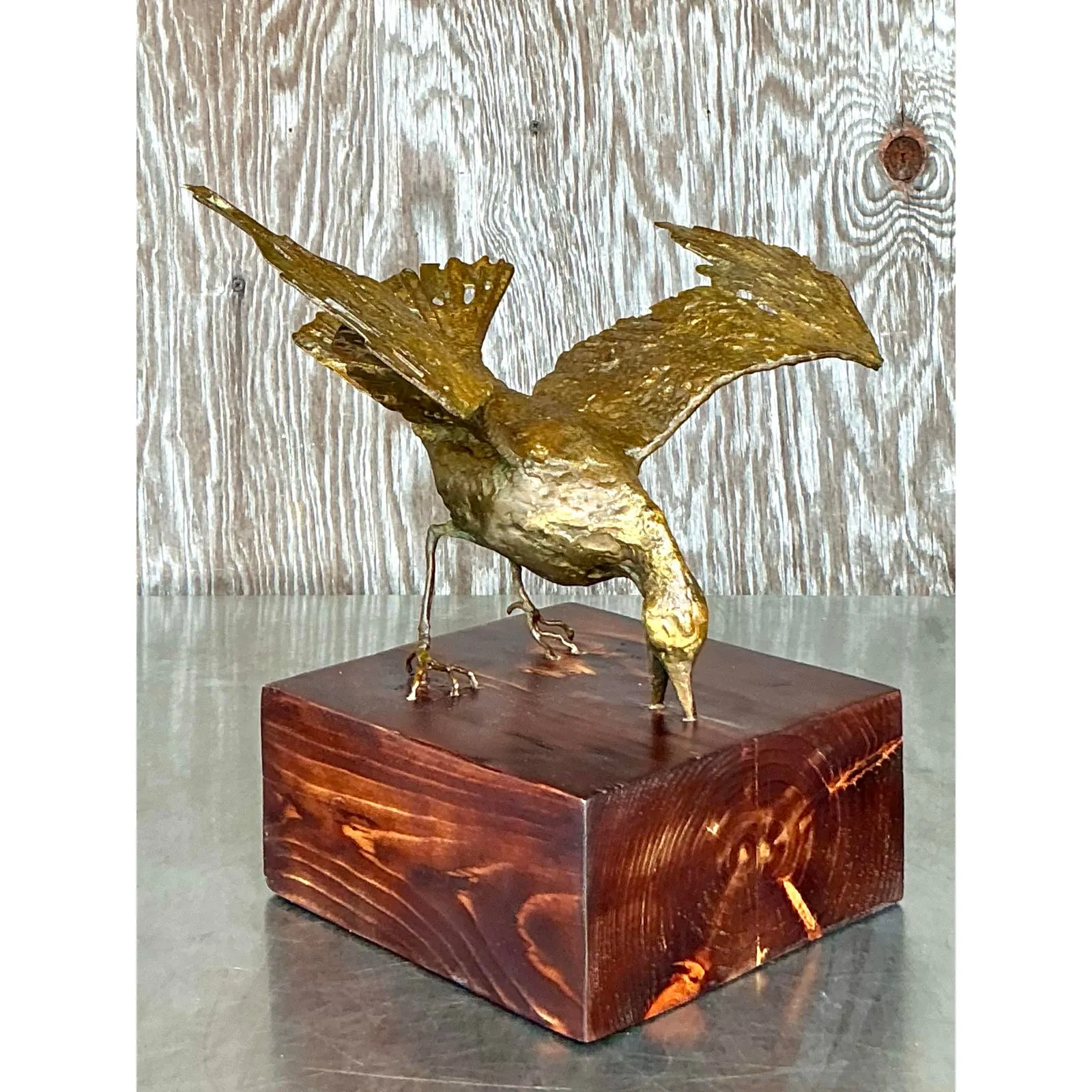 Vintage Boho Gilt Tipped Bird Sculpture — additional photo 4