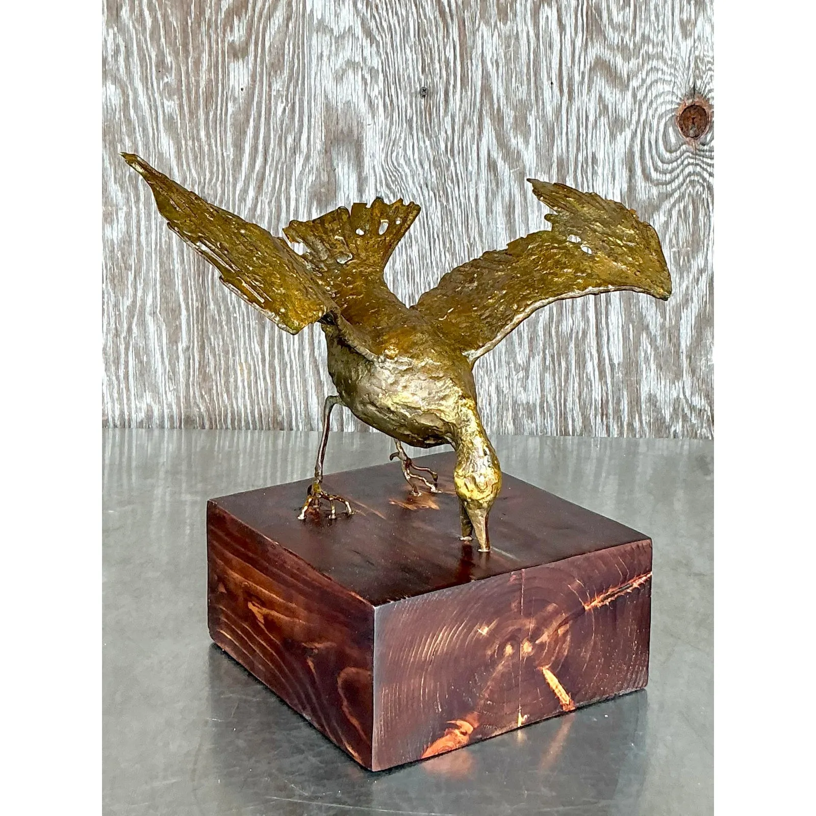 Vintage Boho Gilt Tipped Bird Sculpture — additional photo 5