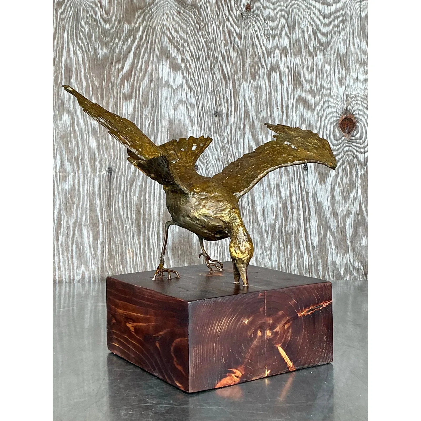 Vintage Boho Gilt Tipped Bird Sculpture — additional photo 7