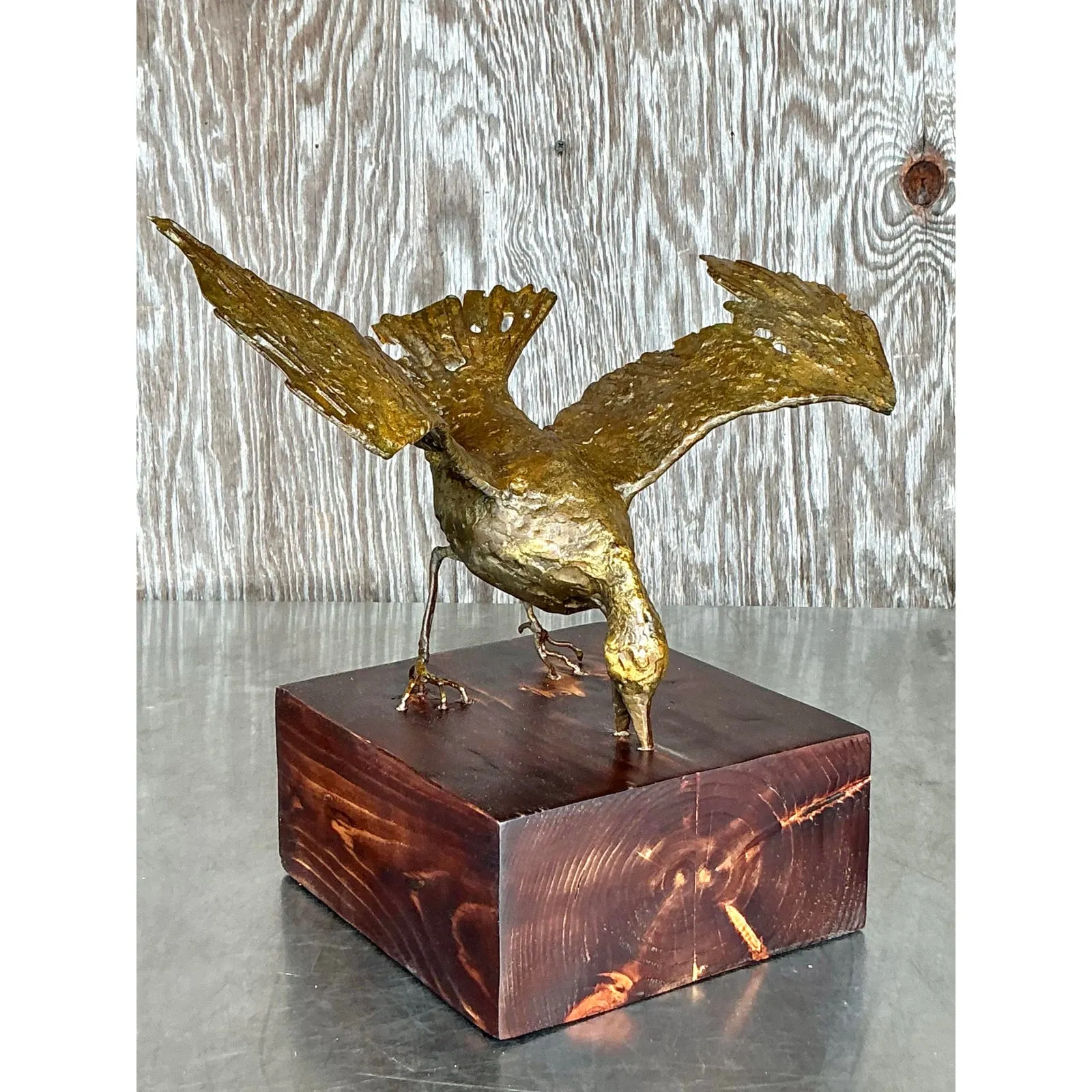 Vintage Boho Gilt Tipped Bird Sculpture — additional photo 8
