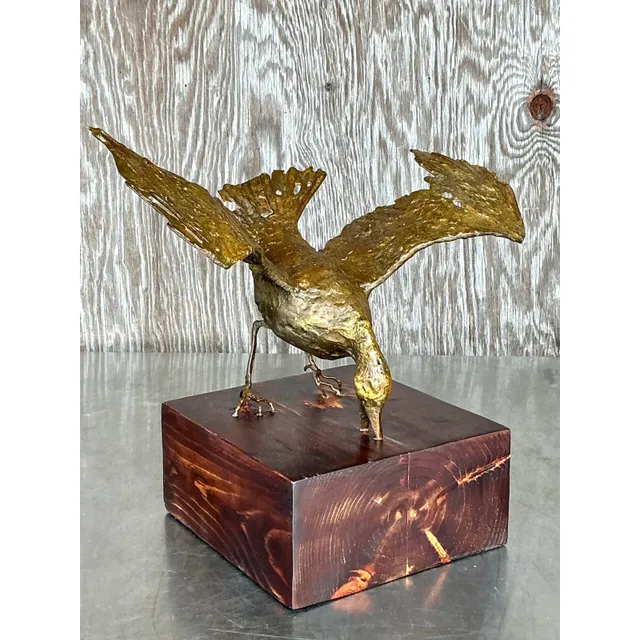 Vintage Boho Gilt Tipped Bird Sculpture — additional photo 8