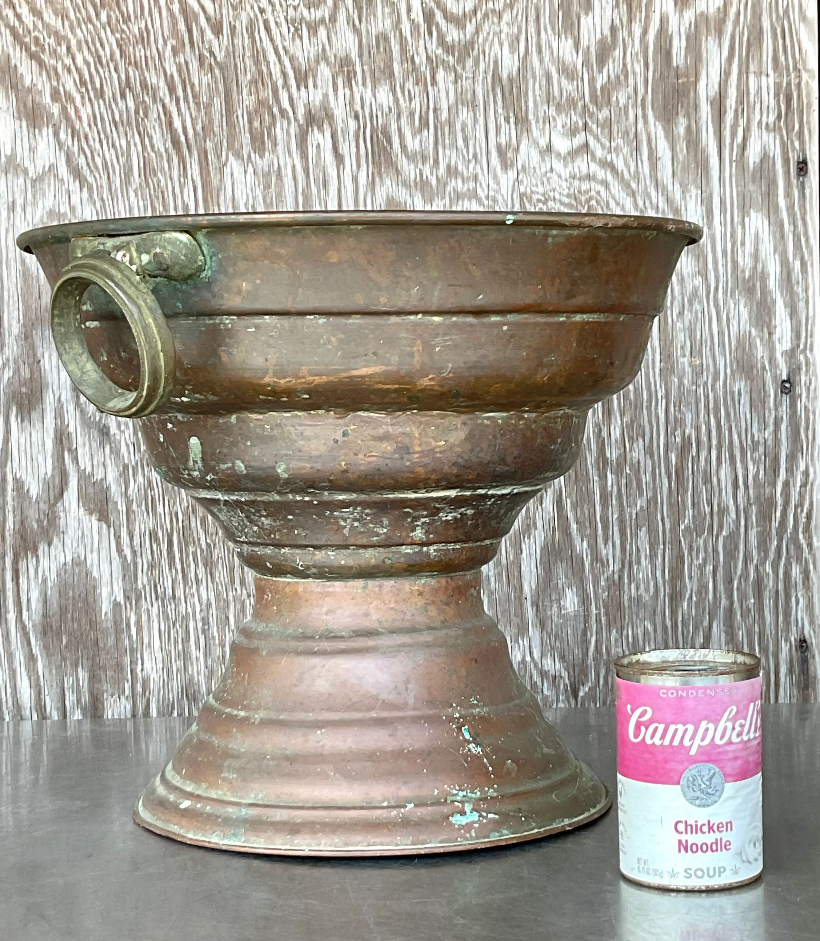Vintage Boho Original Patinated Copper Centerpiece Bowl  — additional photo 6