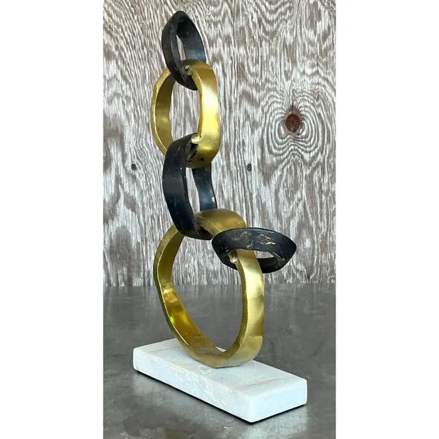 Late 20th Century Vintage Boho Abstract Rings Sculpture — additional photo 1