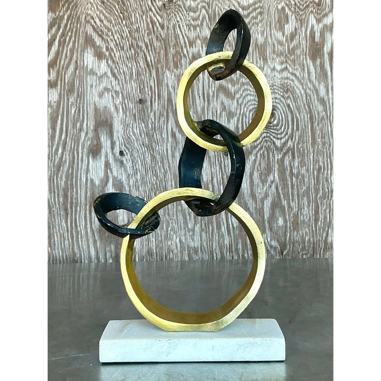 Late 20th Century Vintage Boho Abstract Rings Sculpture — additional photo 7
