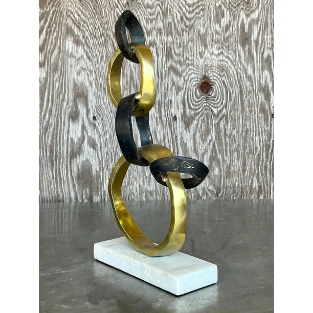 Late 20th Century Vintage Boho Abstract Rings Sculpture — additional photo 2