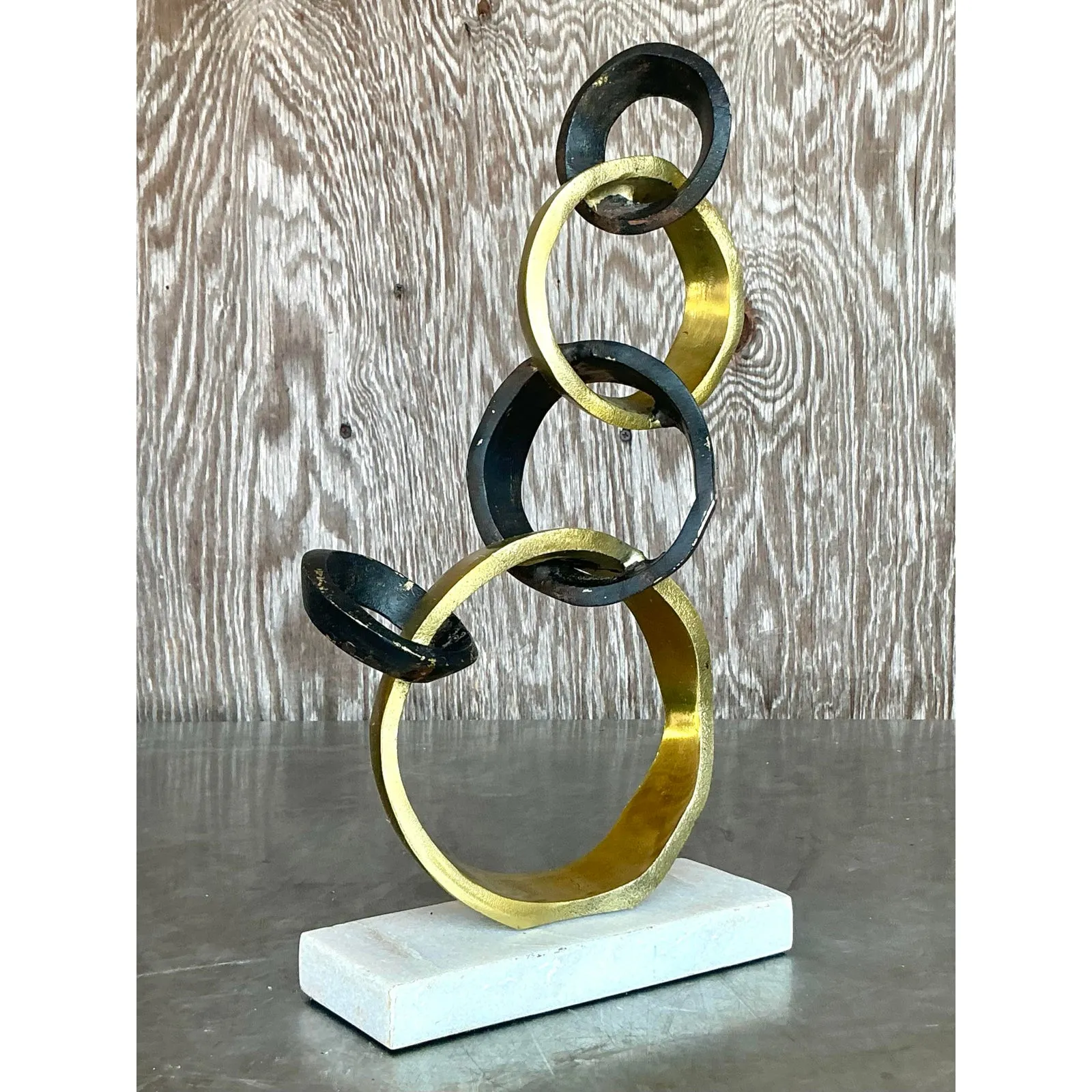 Late 20th Century Vintage Boho Abstract Rings Sculpture — additional photo 4