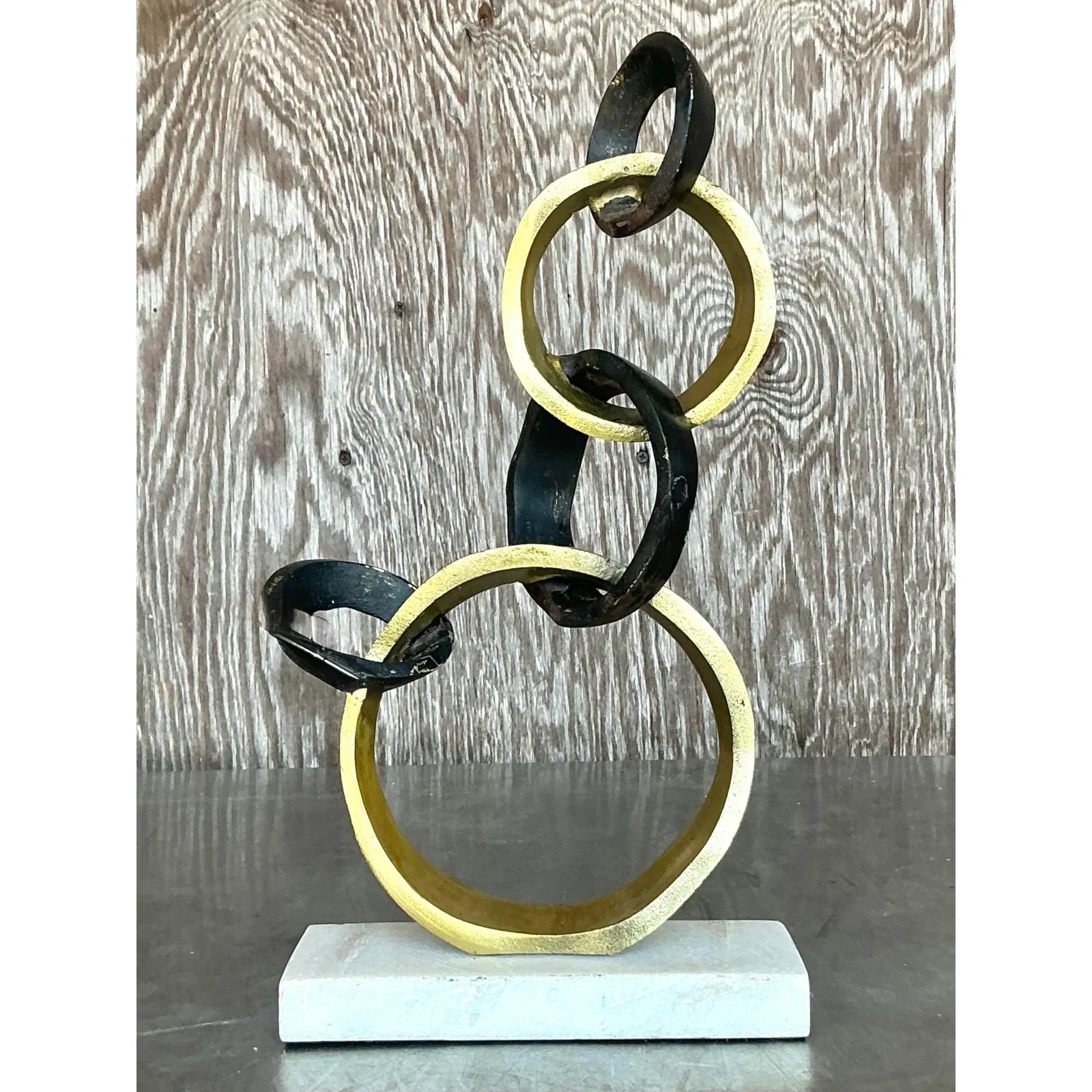 Late 20th Century Vintage Boho Abstract Rings Sculpture — additional photo 5