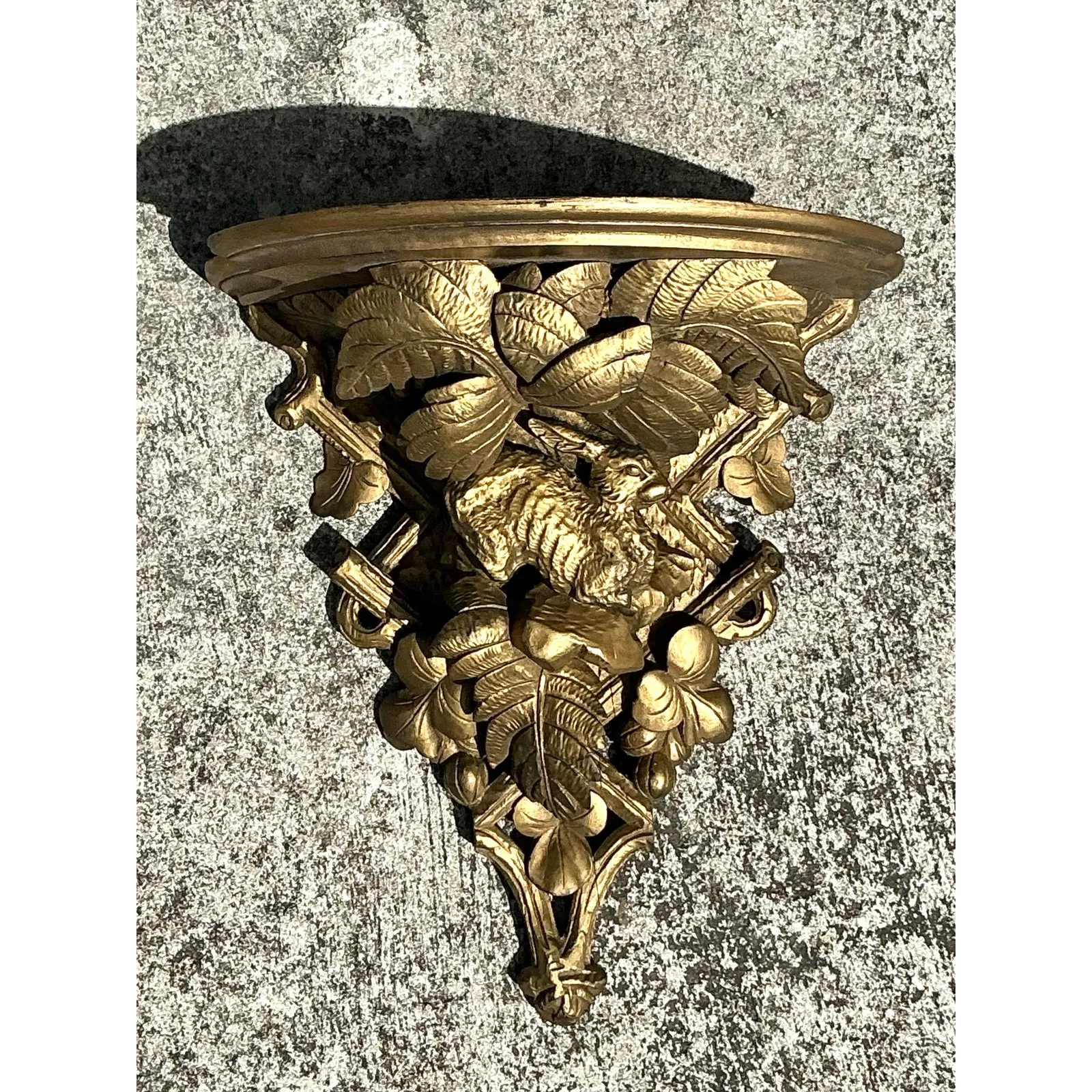 Vintage Regency Carved Wood Gilt Bracket — additional photo 1