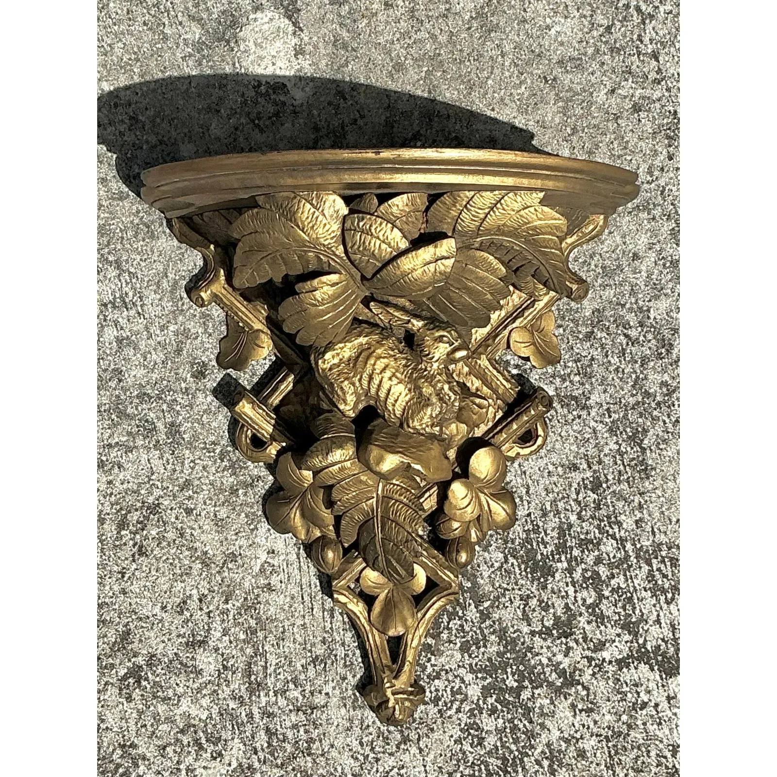 Vintage Regency Carved Wood Gilt Bracket — additional photo 3