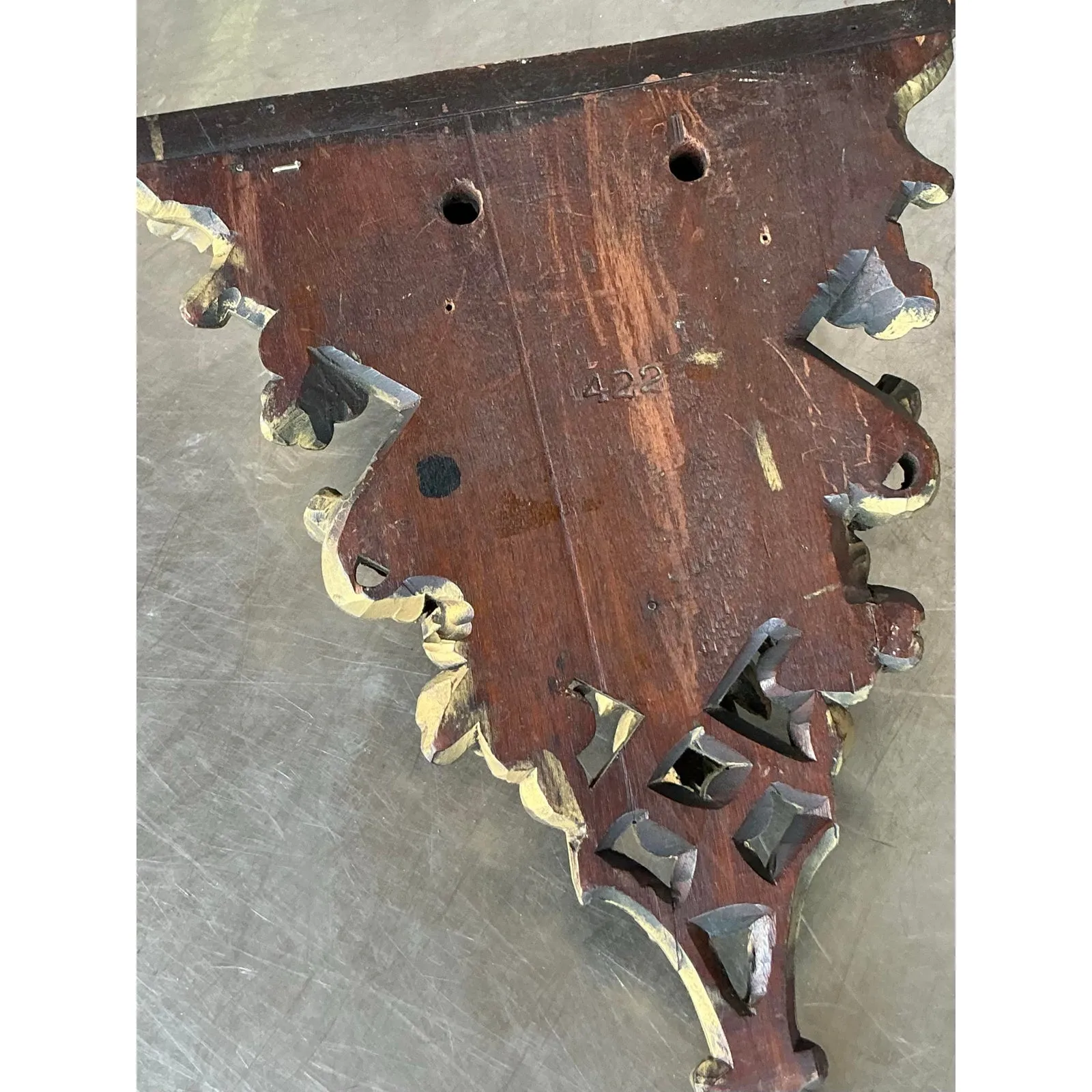 Vintage Regency Carved Wood Gilt Bracket — additional photo 8