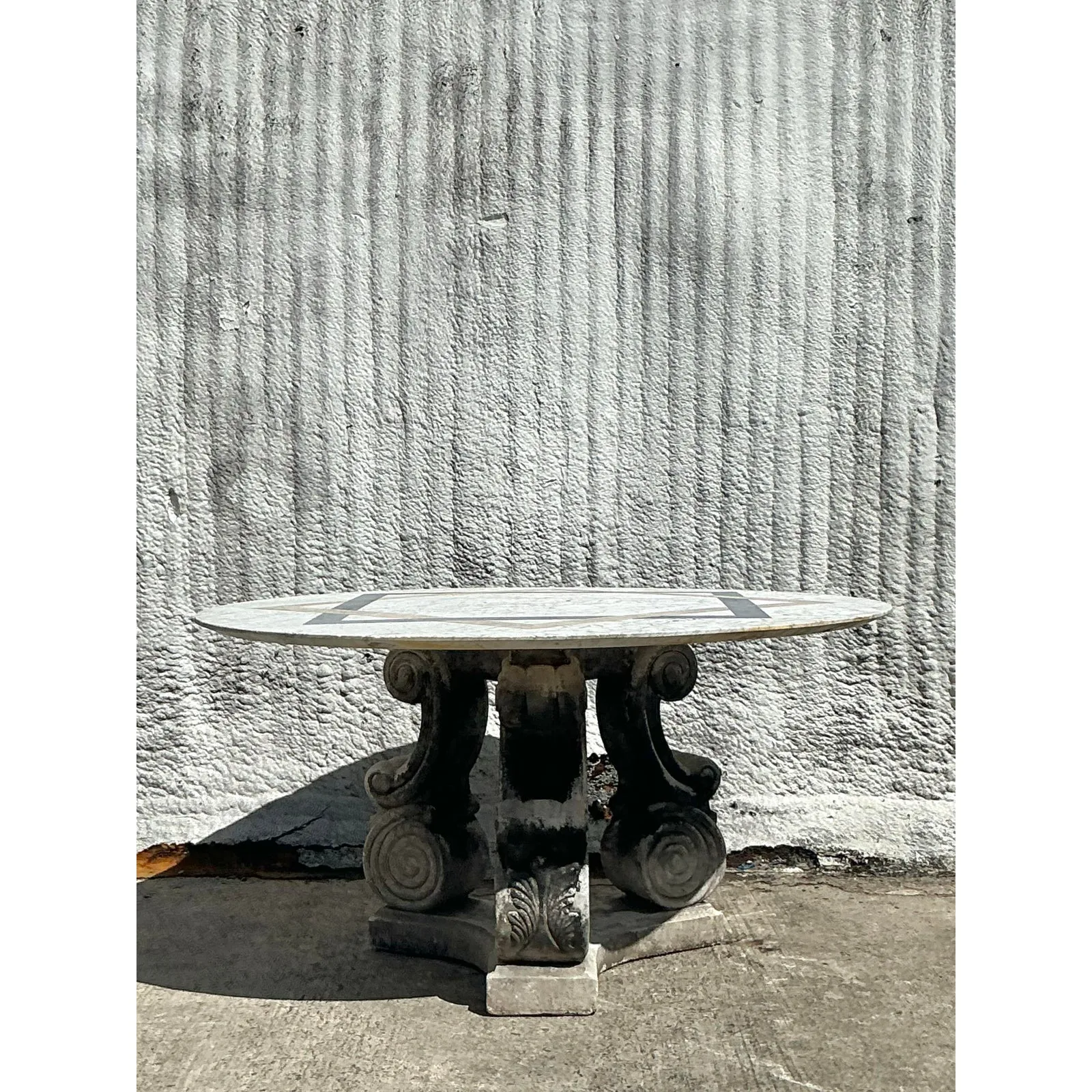 Vintage Regency Inlay Marble Table — additional photo 1