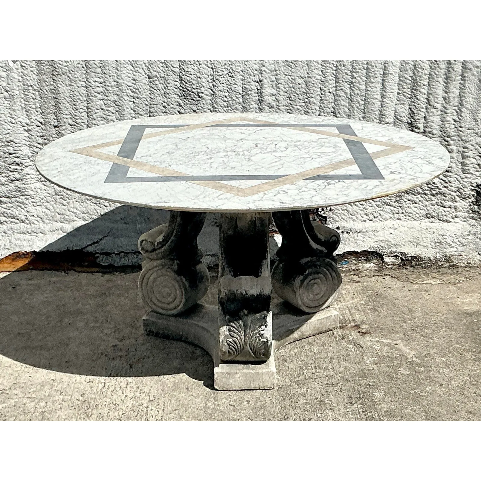 Vintage Regency Inlay Marble Table — additional photo 3