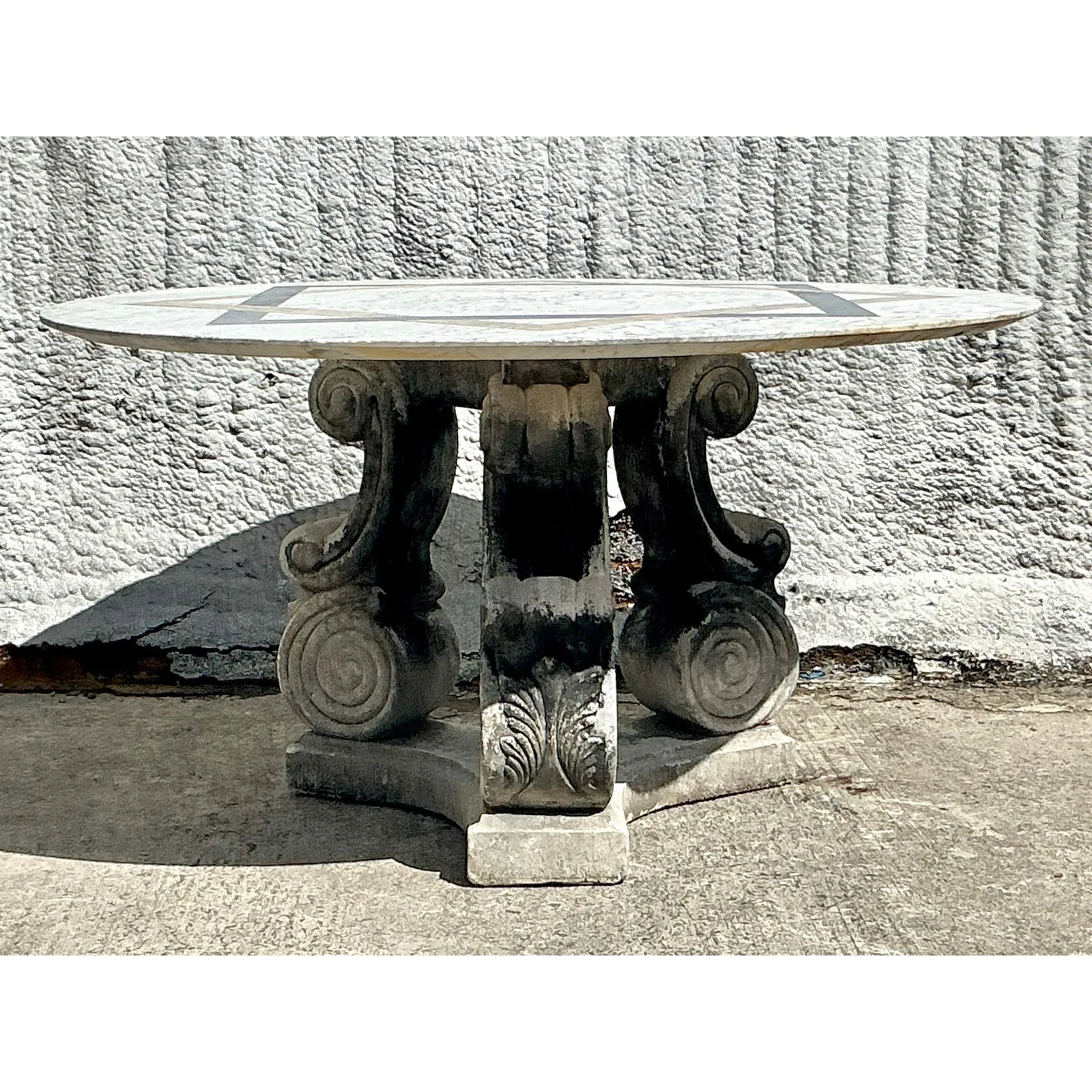 Vintage Regency Inlay Marble Table — additional photo 5