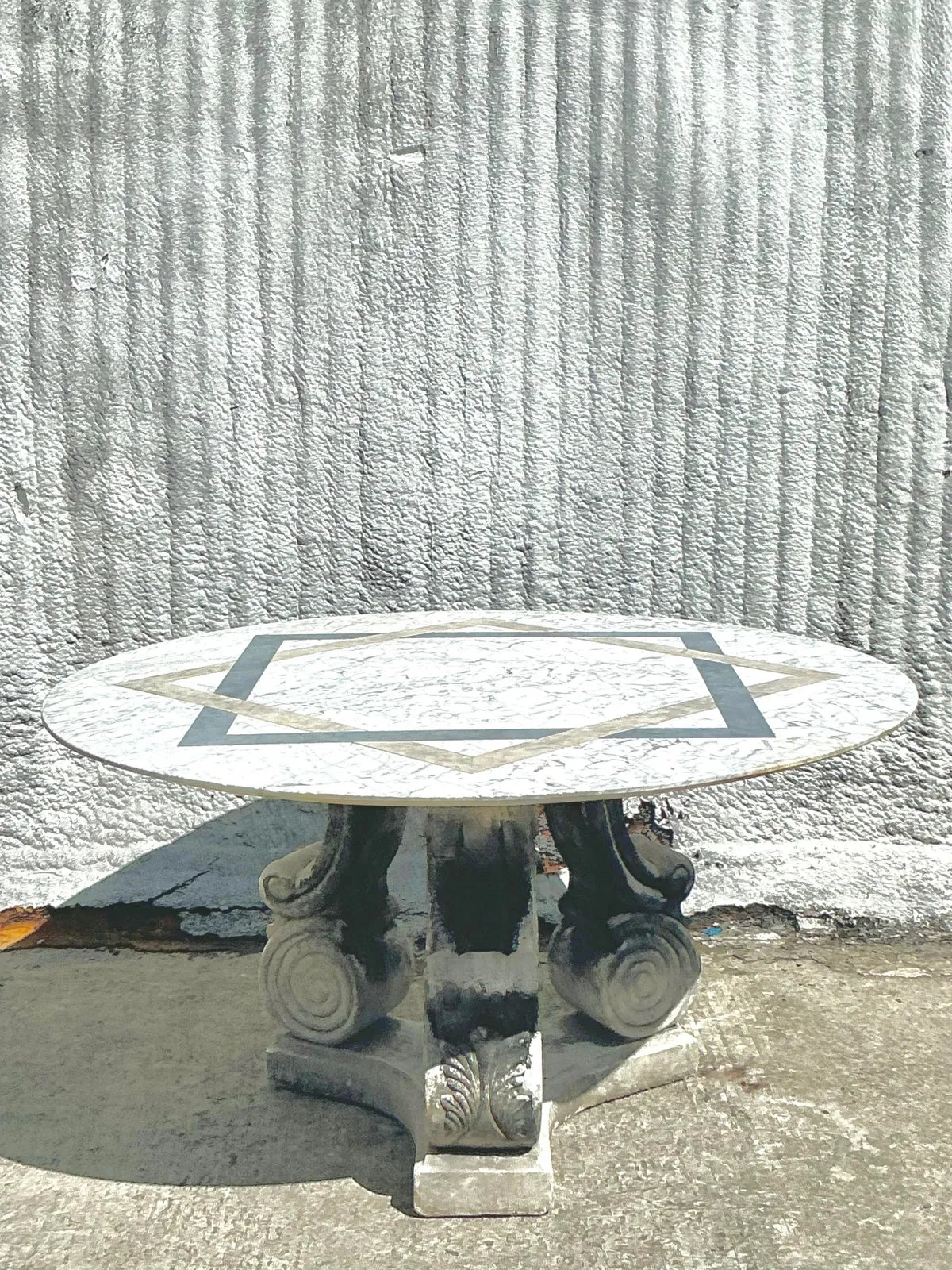 Vintage Regency Inlay Marble Table — additional photo 1