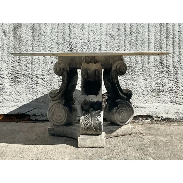 Vintage Regency Inlay Marble Table — additional photo 7