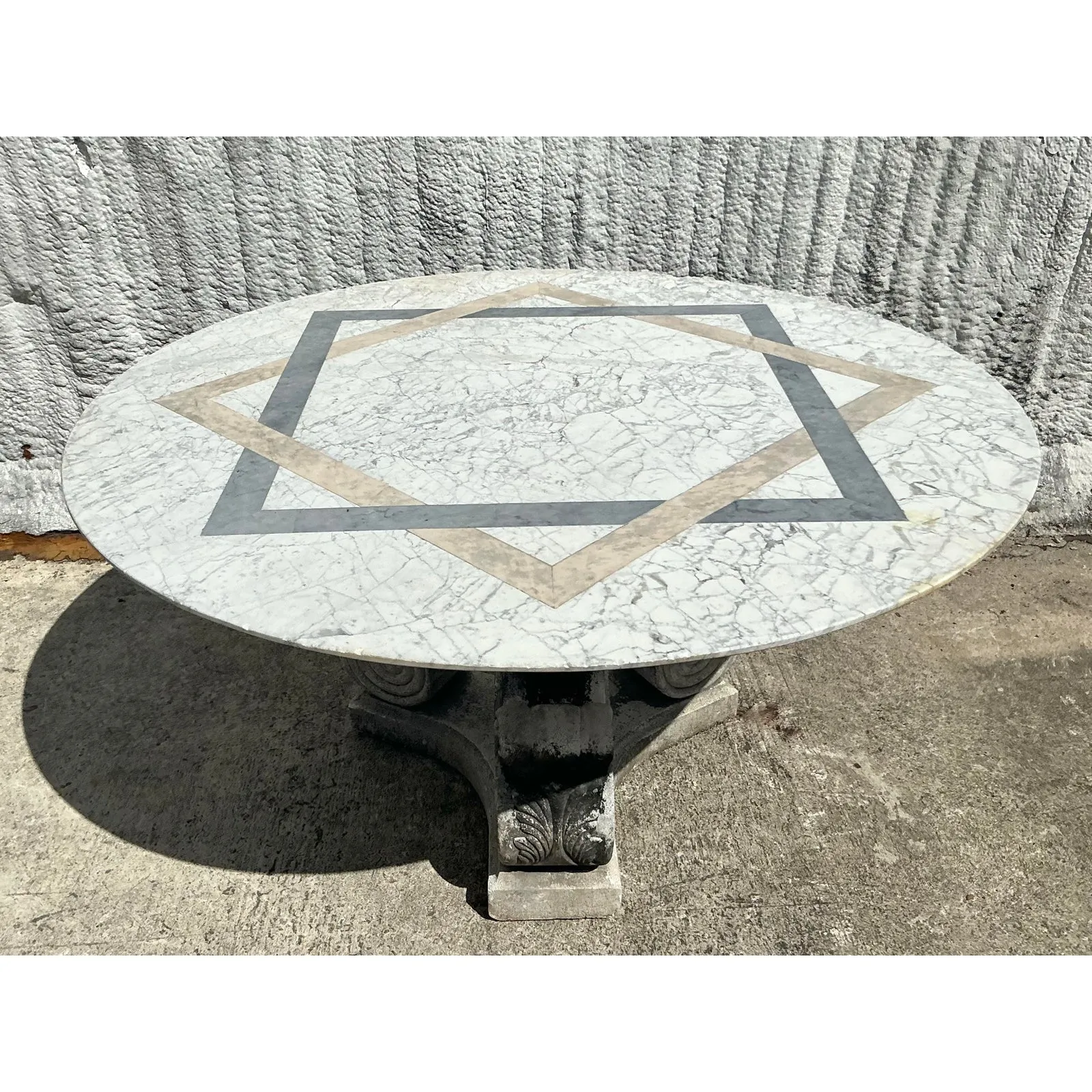 Vintage Regency Inlay Marble Table — additional photo 2