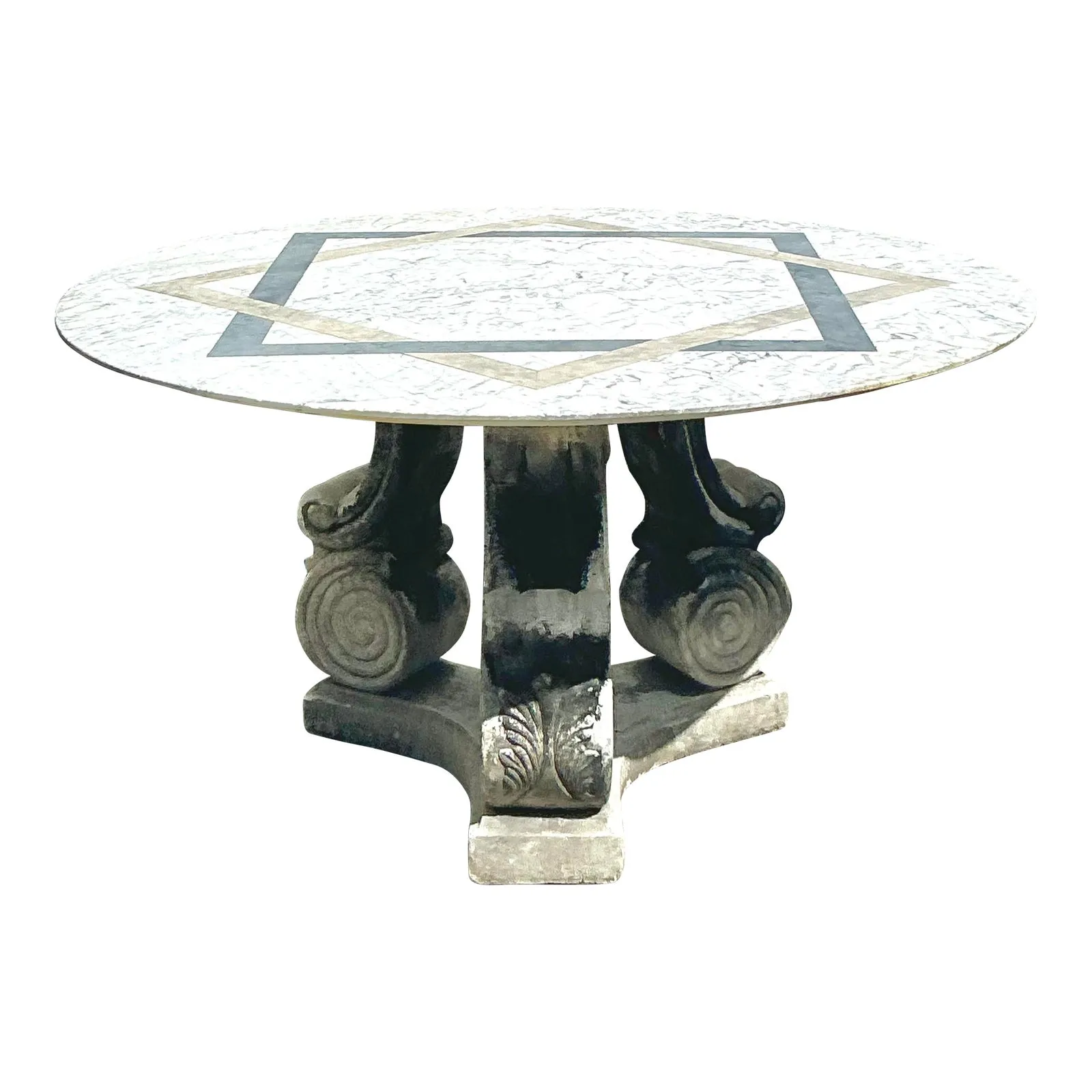 Vintage Regency Inlay Marble Table — additional photo 8