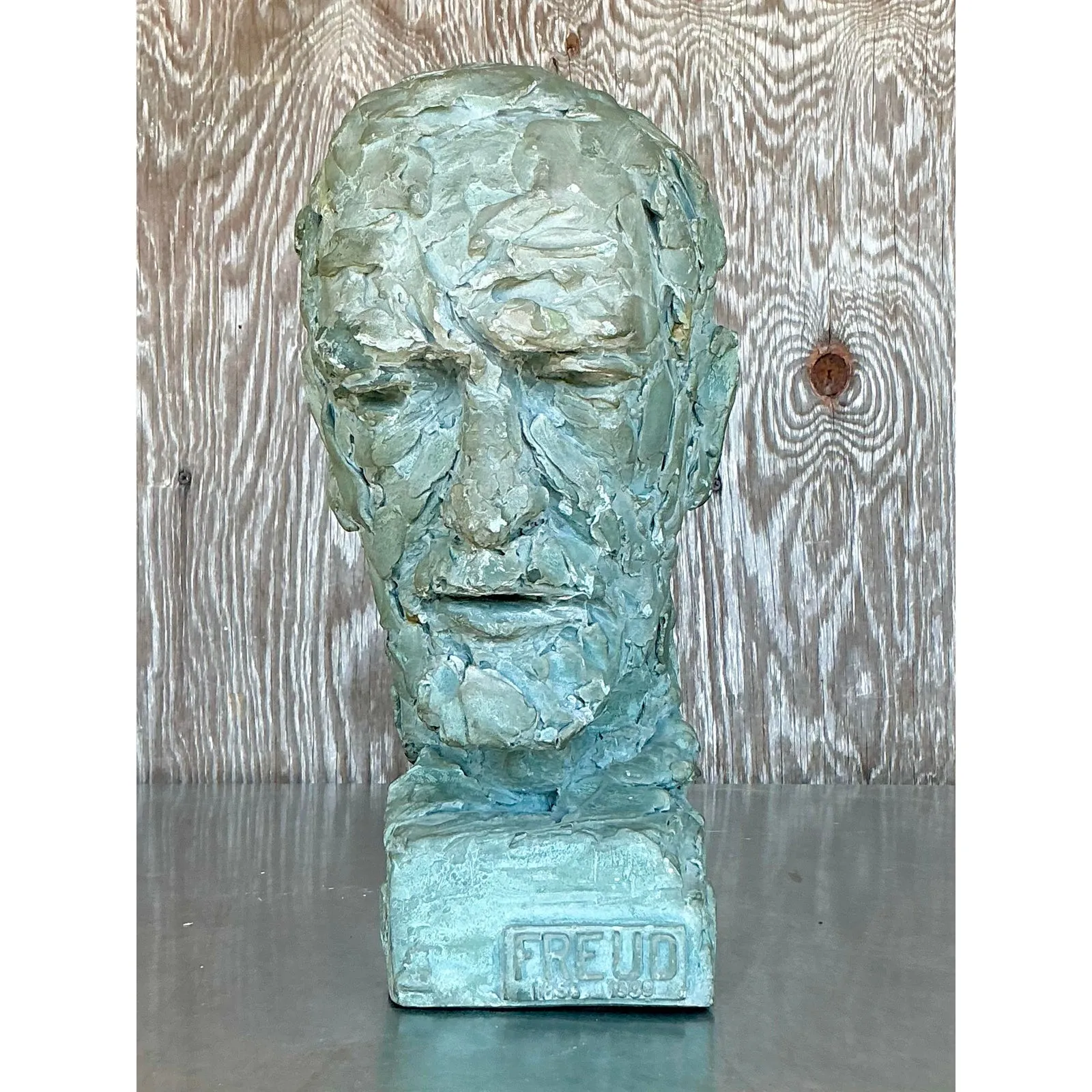 Vintage Postmodern Plaster Bust of Freud — additional photo 2