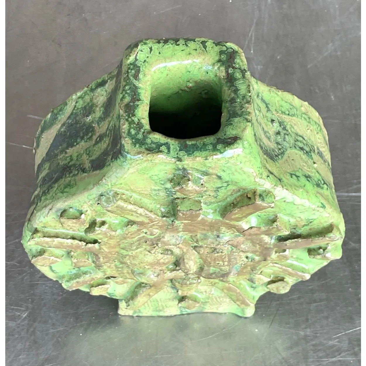 Vintage Boho Original Studio Pottery Face Vase — additional photo 6