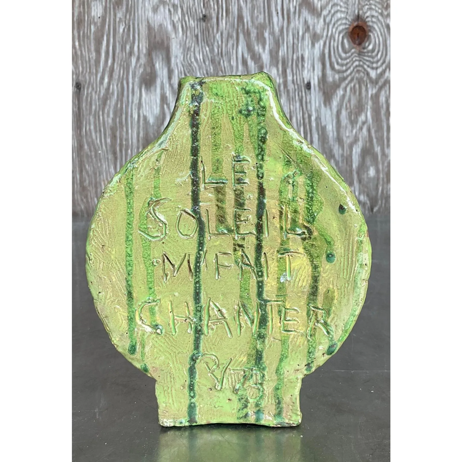 Vintage Boho Original Studio Pottery Face Vase — additional photo 7