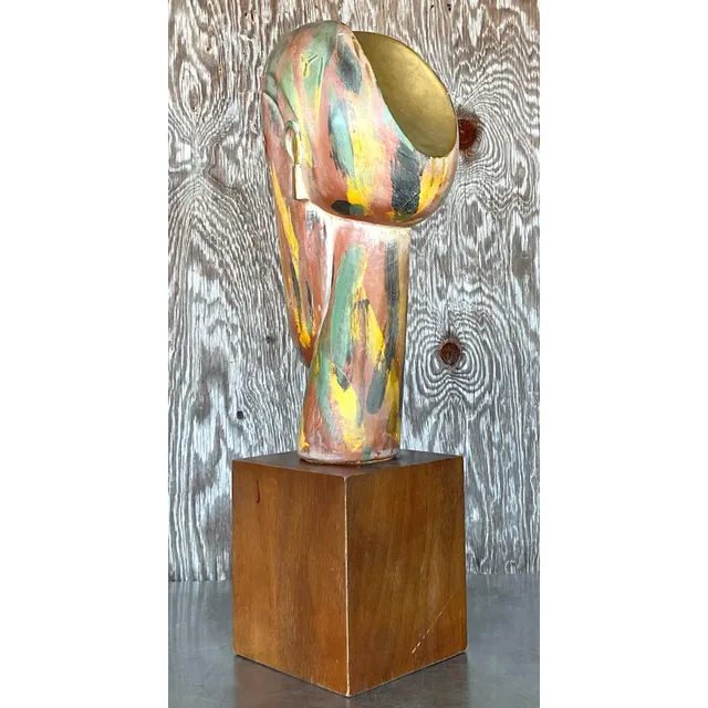 Vintage Boho Plaster Bust After Modigliani — additional photo 8