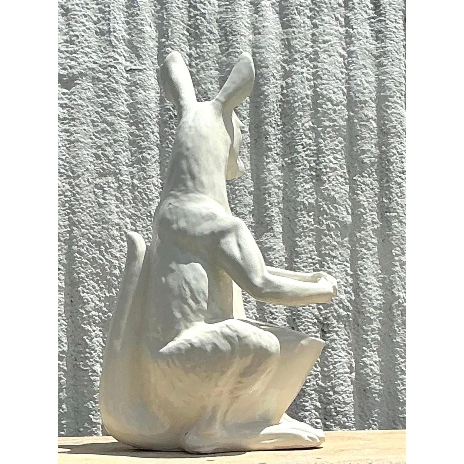 Vintage Boho Glazed Ceramic Kangaroo Planter — additional photo 2