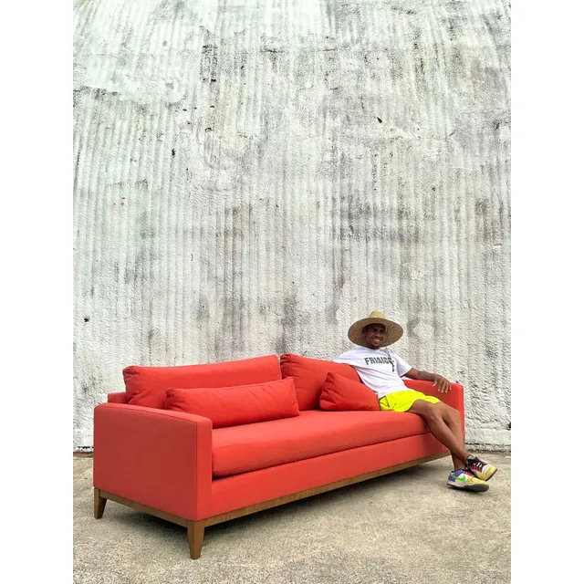 Vintage Boho Kravet Tuxedo Sofa in Perennials Nailhead — additional photo 2