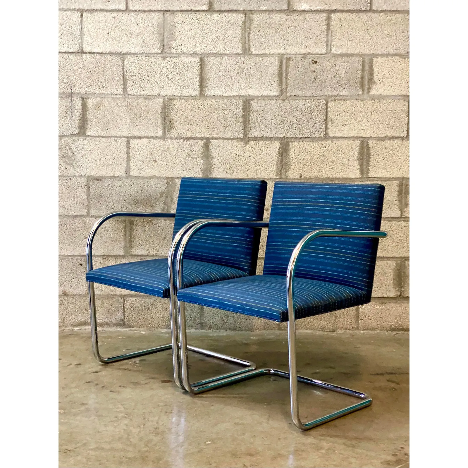 Vintage Midcentury Knoll Tubular Brno Chairs - a Pair — additional photo 1