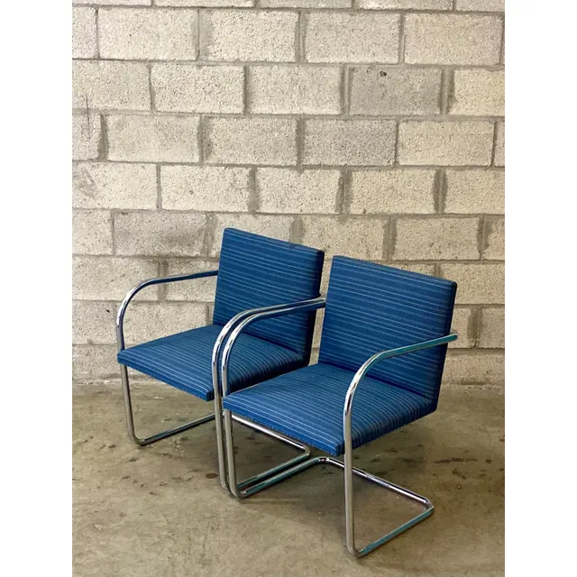 Vintage Midcentury Knoll Tubular Brno Chairs - a Pair — additional photo 4