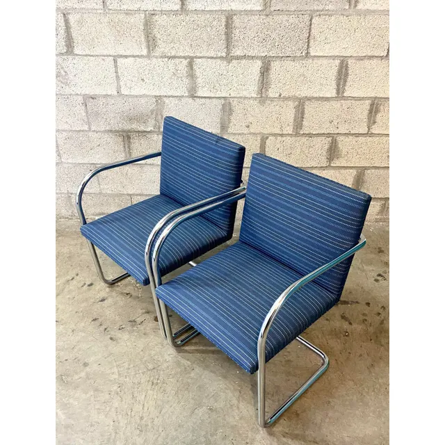 Vintage Midcentury Knoll Tubular Brno Chairs - a Pair — additional photo 8
