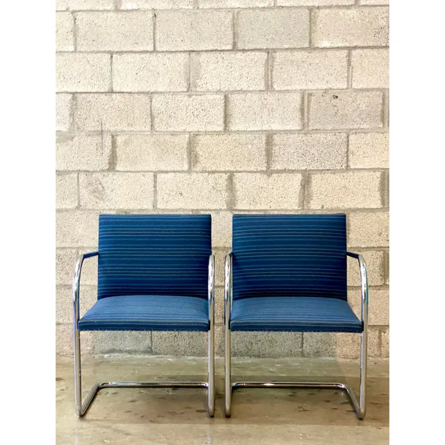 Vintage Midcentury Knoll Tubular Brno Chairs - a Pair — additional photo 2