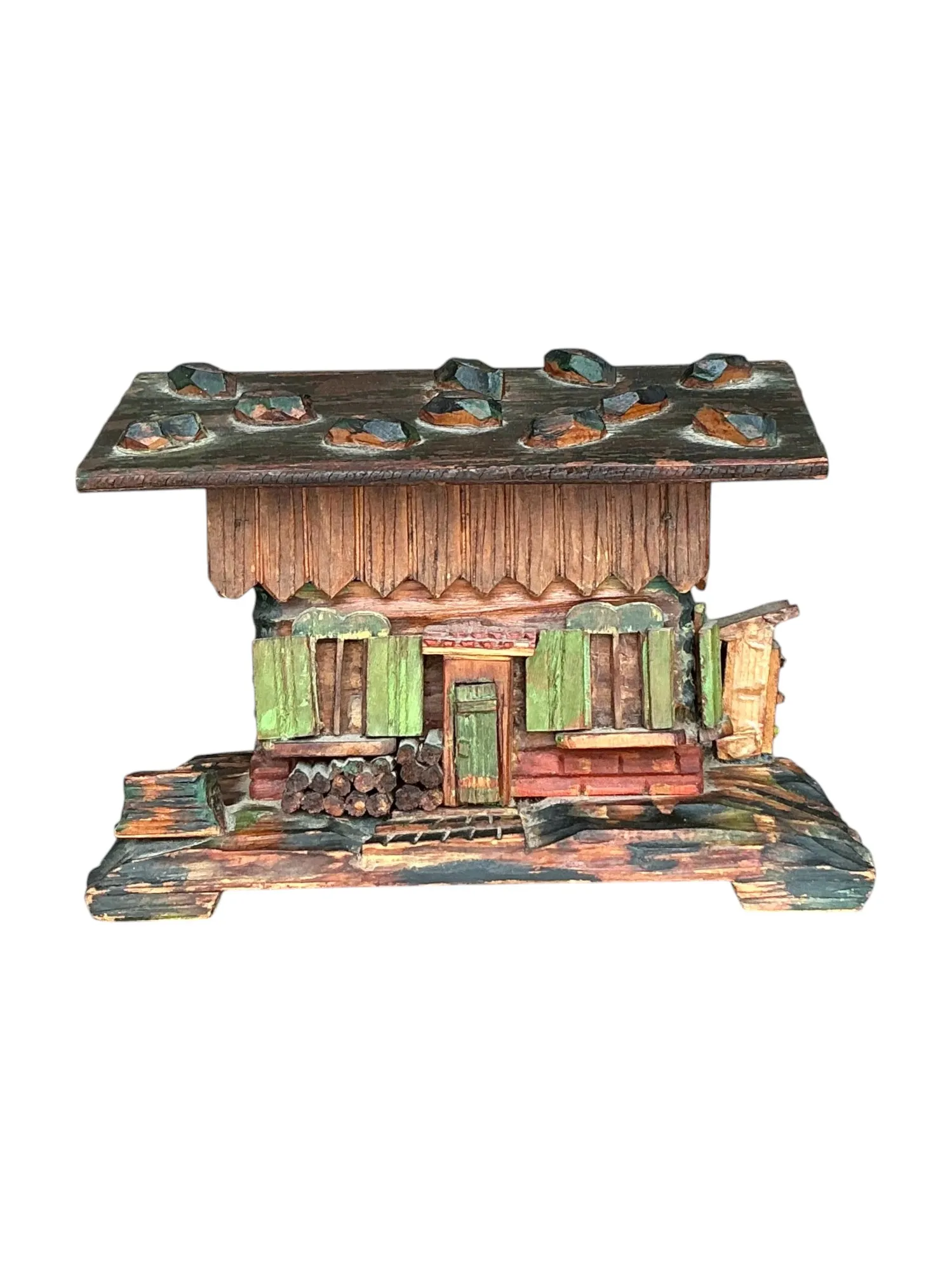Vintage Boho Hand Made Log Cabin Box — additional photo 1