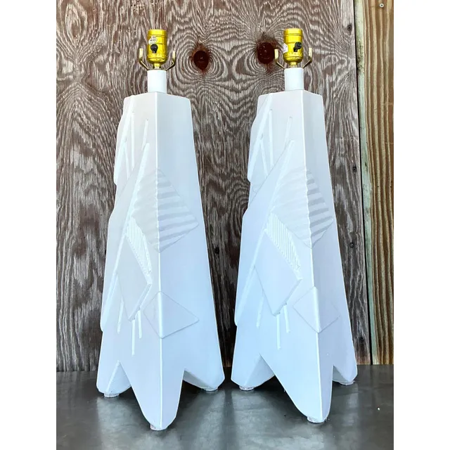 Vintage Mid 20th Century ArtMaster Plaster Lamps - A Pair — additional photo 1