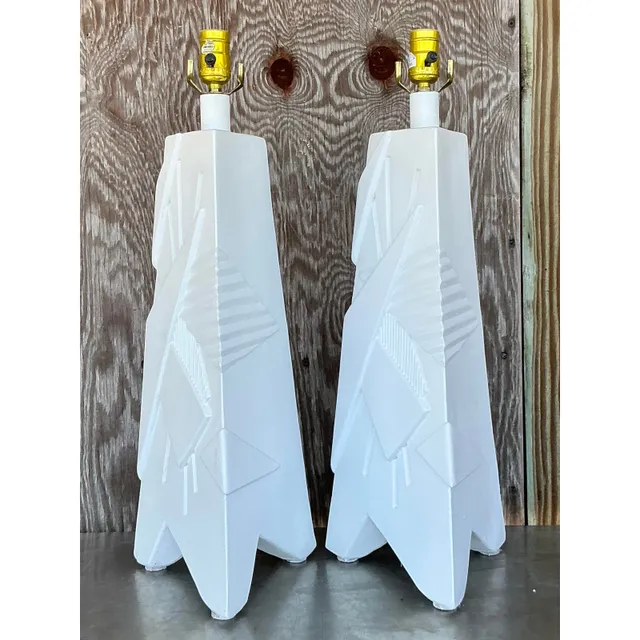 Vintage Mid 20th Century ArtMaster Plaster Lamps - A Pair — additional photo 4