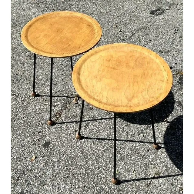 Mid 20th Century Vintage Tony Paul Tempo Group Tray Tables - A Pair — additional photo 6