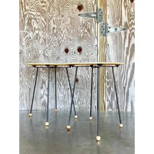 Mid 20th Century Vintage Tony Paul Tempo Group Tray Tables - A Pair — additional photo 1