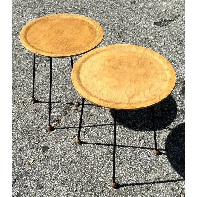 Mid 20th Century Vintage Tony Paul Tempo Group Tray Tables - A Pair — additional photo 5