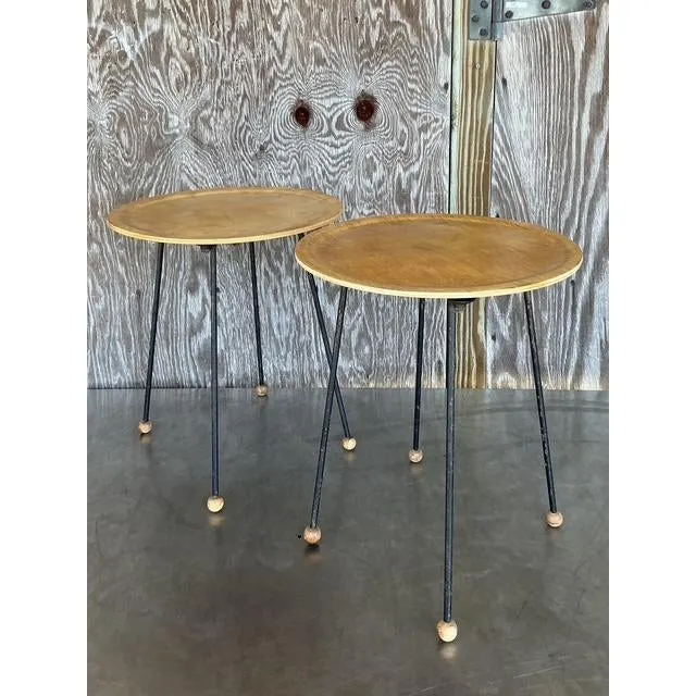 Mid 20th Century Vintage Tony Paul Tempo Group Tray Tables - A Pair — additional photo 4